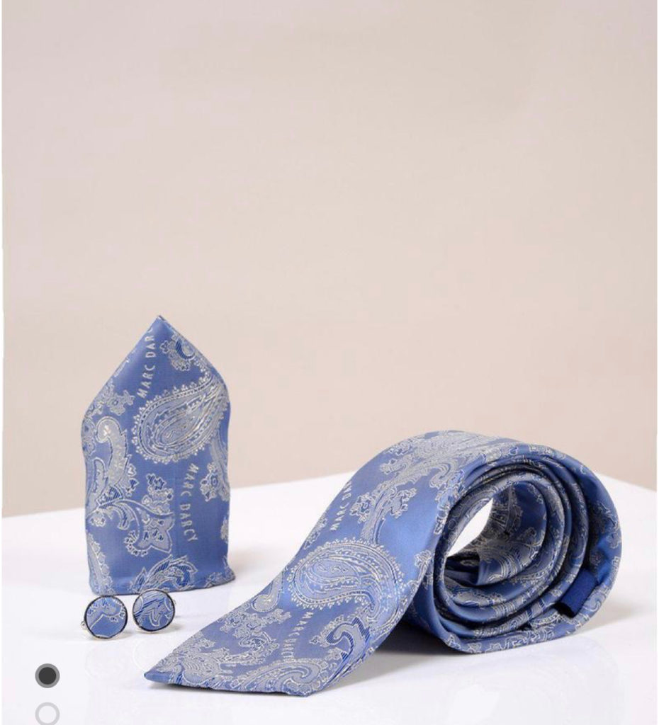 Marc Darcy Sky Paisley Tie Set