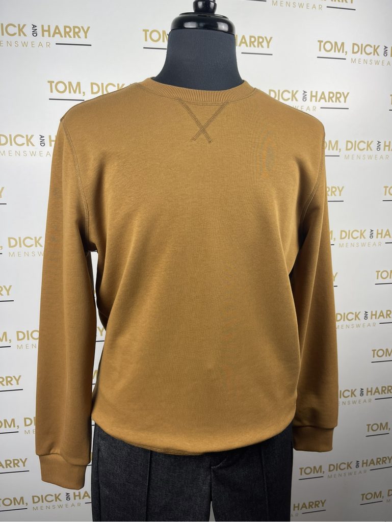 Remus Uomo Camel Crew Neck Sweatshirt