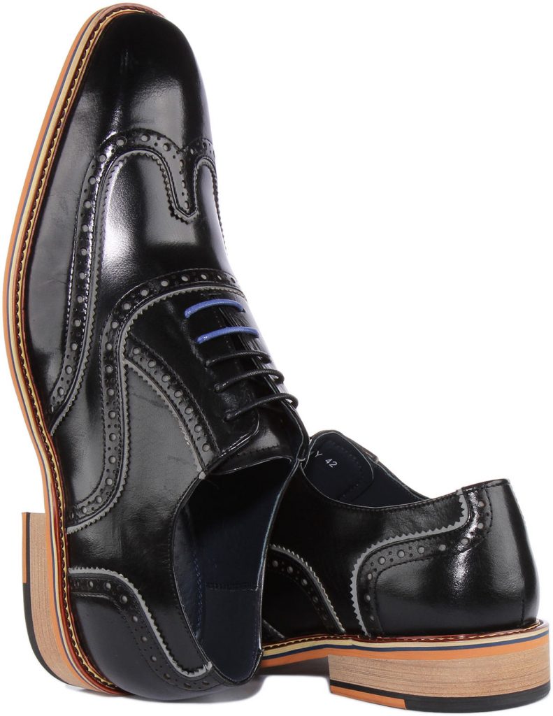 Justin Reess Corey Black Wingtip Brogue
