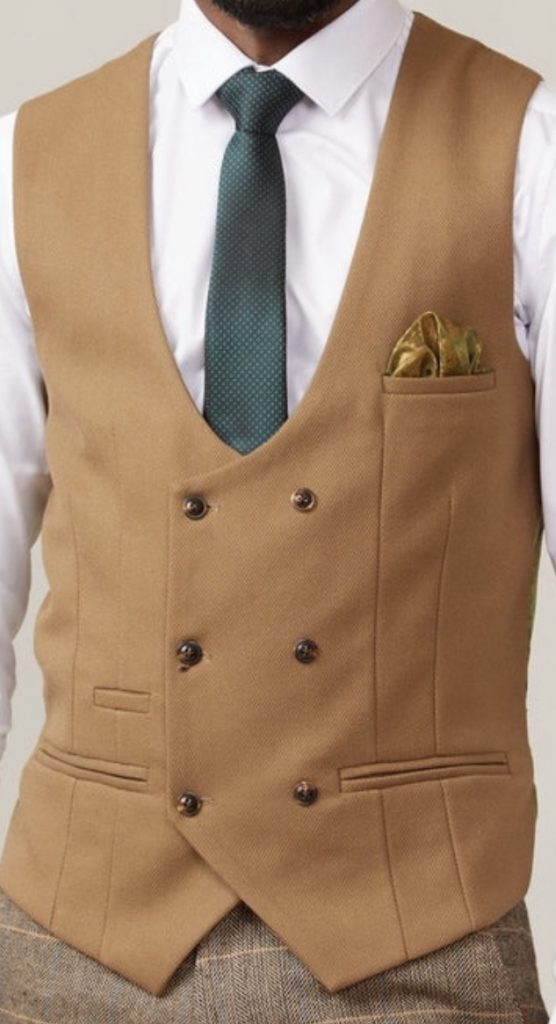 Marc Darcy Oak Kelvin Double Breasted Waistcoat