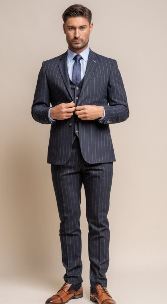 HOUSE OF CAVANI INVINCIBLE PINSTRIPE BLAZER