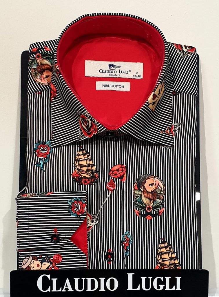 CLAUDIO LUGLI PINSTRIPE SAILOR PUNK TATTOO CP6884