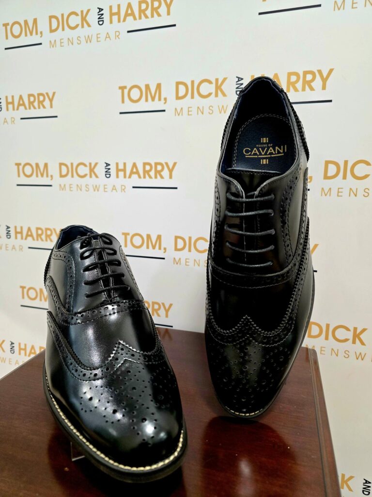HOUSE OF CAVANI CLARK BLACK BROGUE SHOE