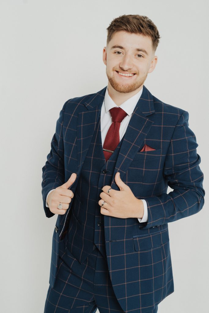 CHARLES GREY ROBSON NAVY CHECK