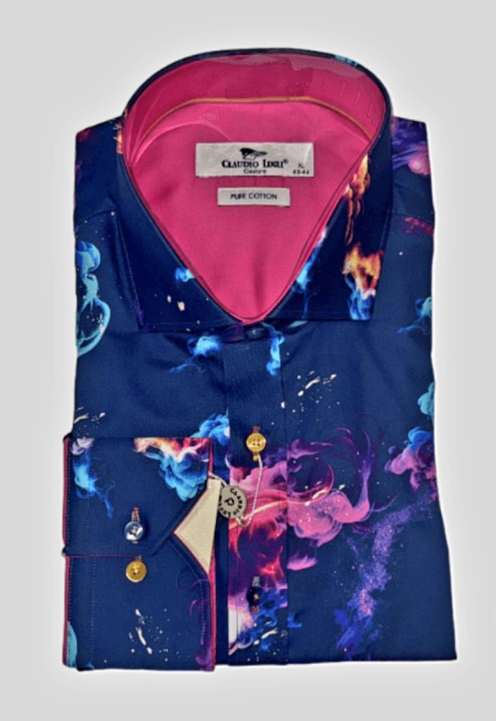 CLAUDIO LUGLI MULTI-COLOUR SMOKE SHIRT