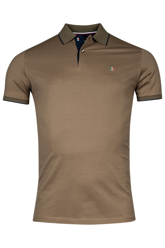 GIORDANO NICO SIGNATURE POLO-DARK SAND