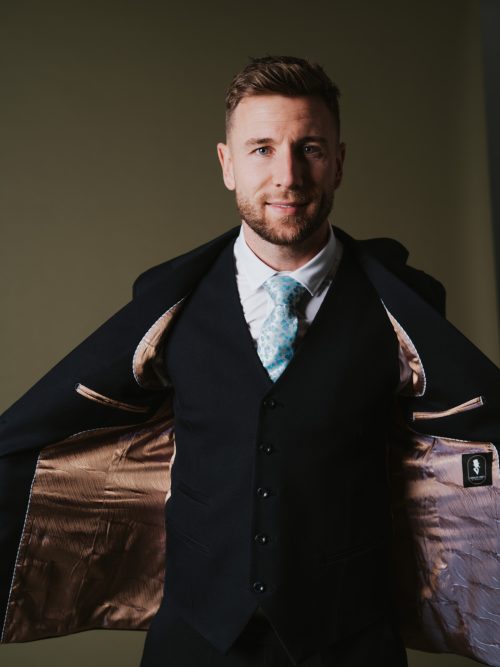 CHARLES GREY MENSWEAR SANDRO NAVY