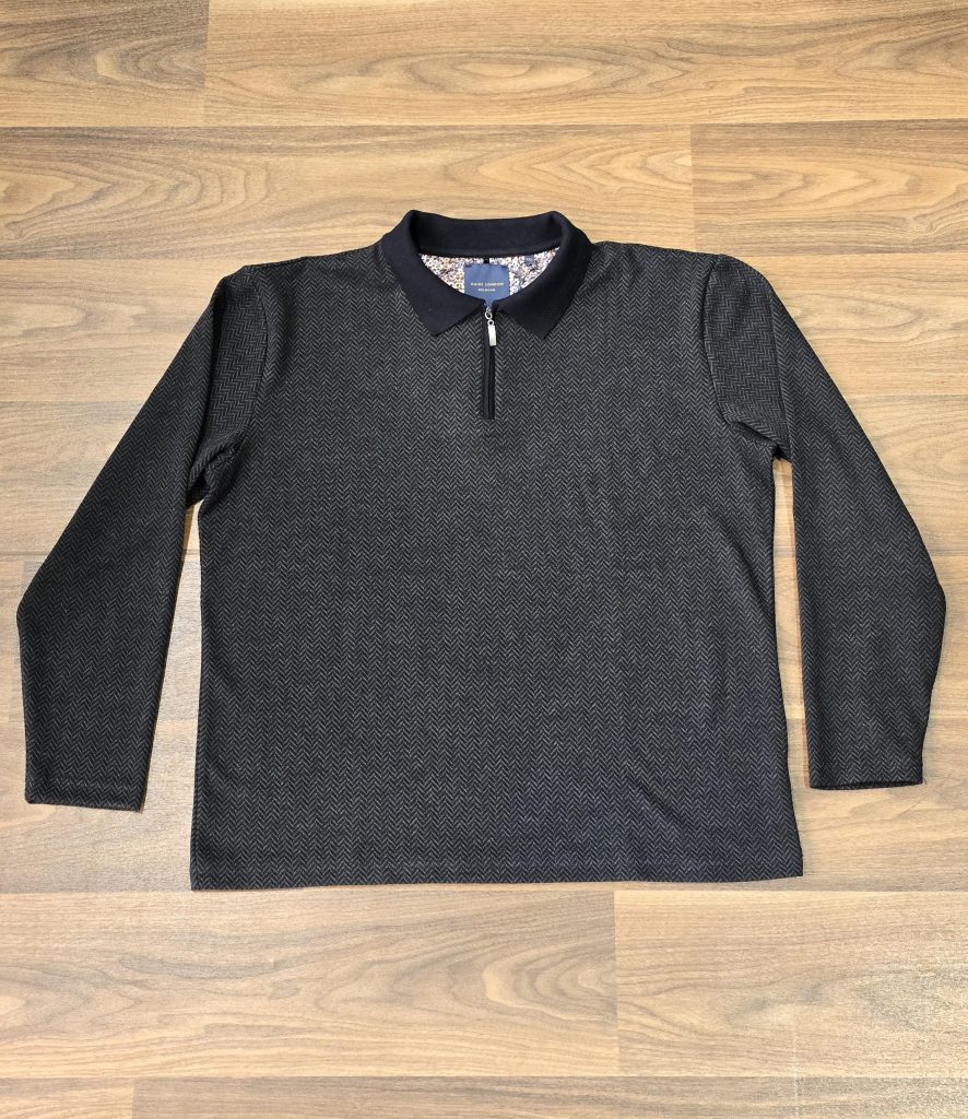 GUIDE LONDON 1/2 ZIP HERRINGBONE POLO