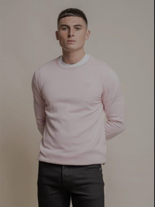 HOUSE OF CAVANI CREWNECK KNIT JUMPER-PINK