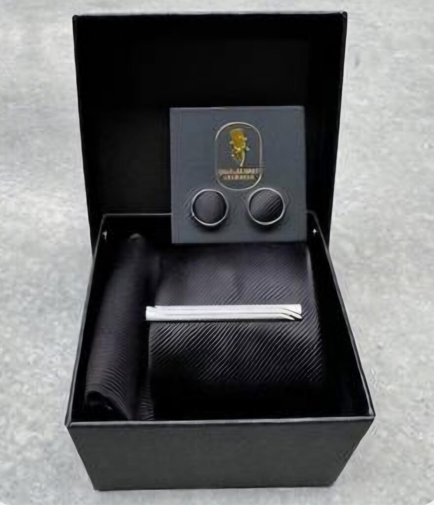 CHARLES GREY MENSWEAR PLAIN BLACK TIE SET