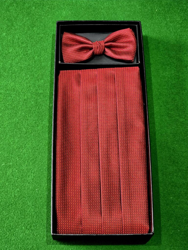 Knightsbridge Micro-Grid Red Cummerbunds