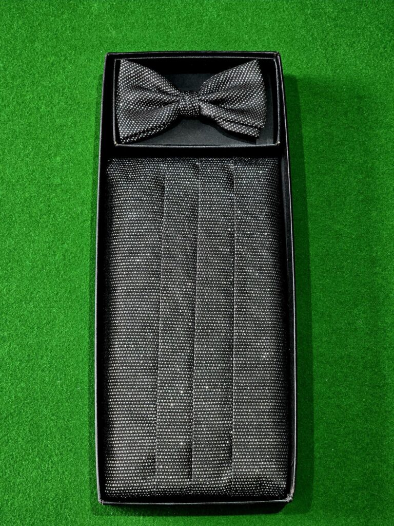 Knightsbridge Micro-Grid Black Cummerbund