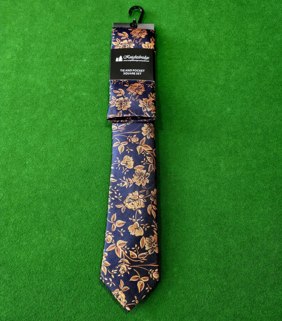 Knightsbridge Floral Blue/Orange Tie Set