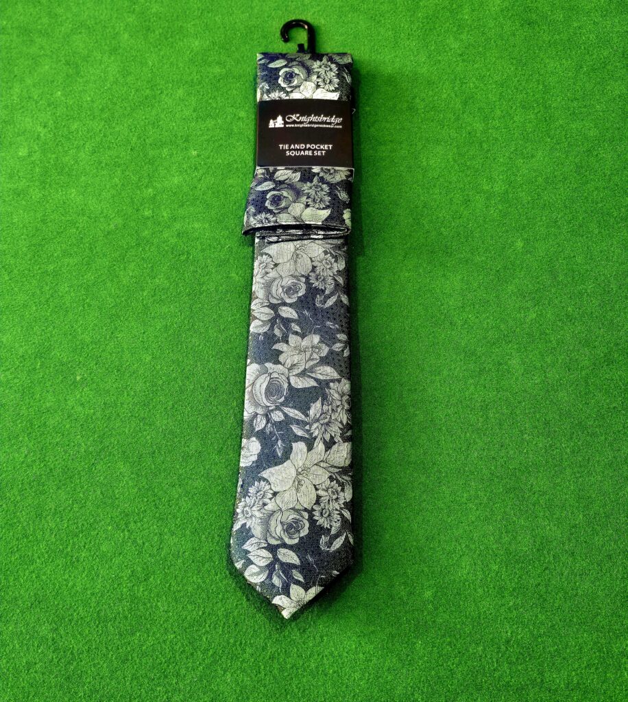 Knightsbridge Floral Olive/Sage Tie Set