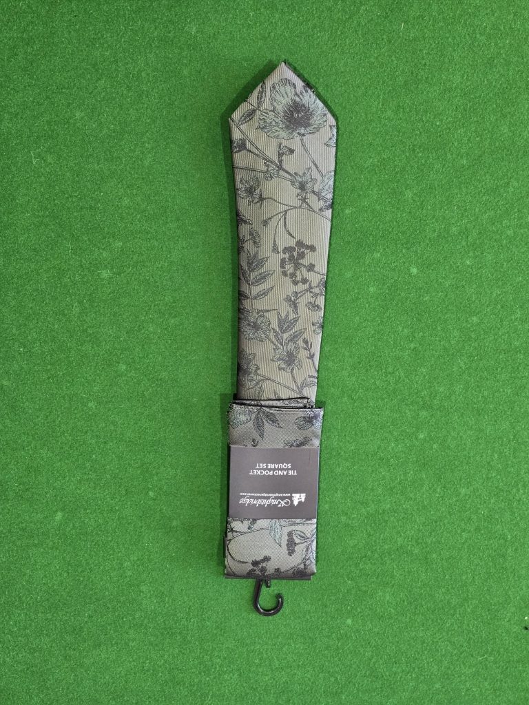 Knightsbridge Olive Floral Tie & Pocket Square Set