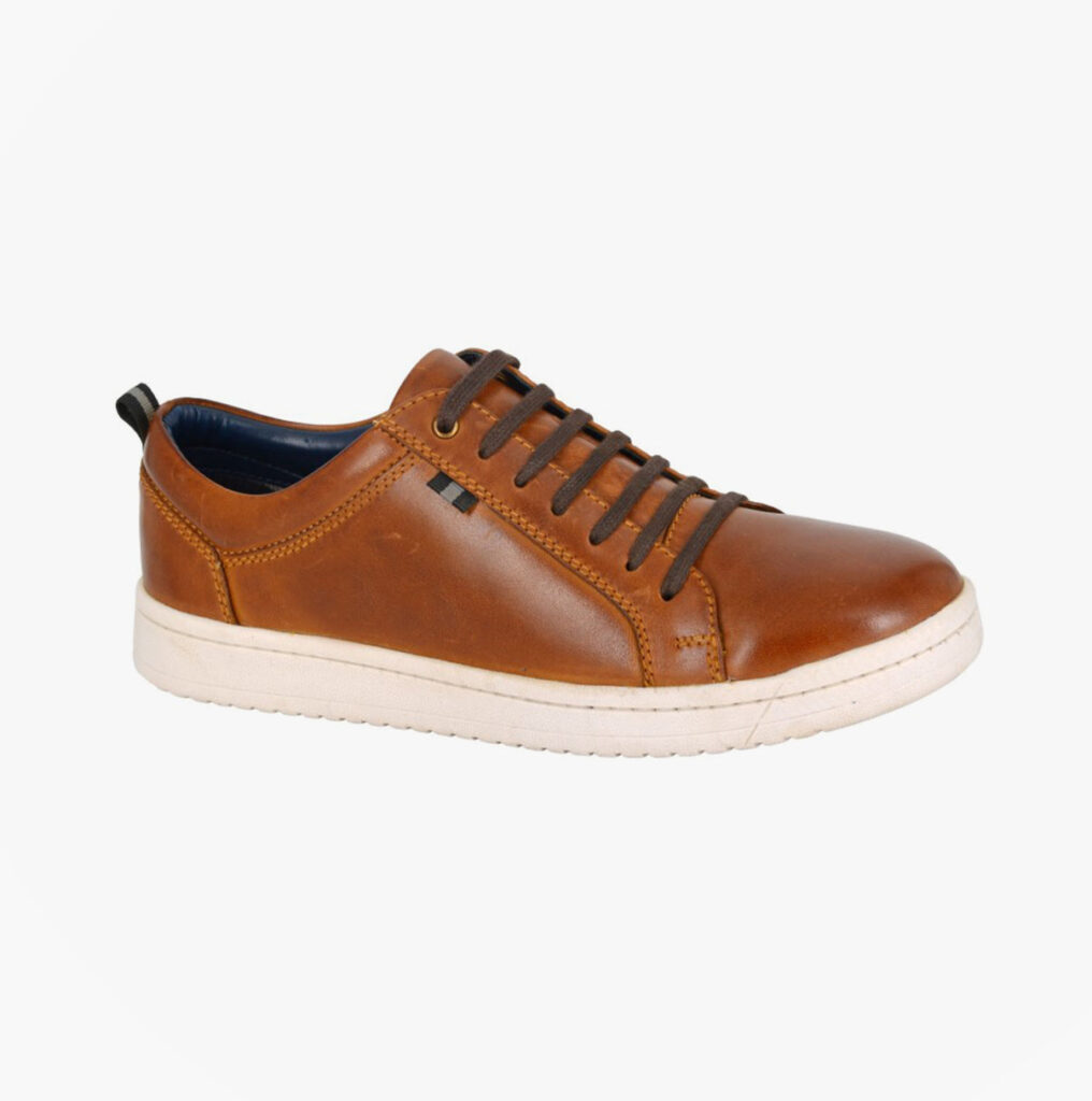 Roamers Tan Leather Sneakers