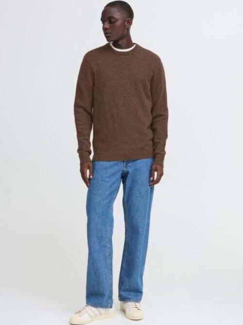 Blend Branko Crew Knit In Brown or Grey