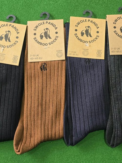 Swole Panda Plain Ribbed Socks