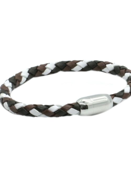 Dalaco Brown Leather Bracelet Magnetic Clasp