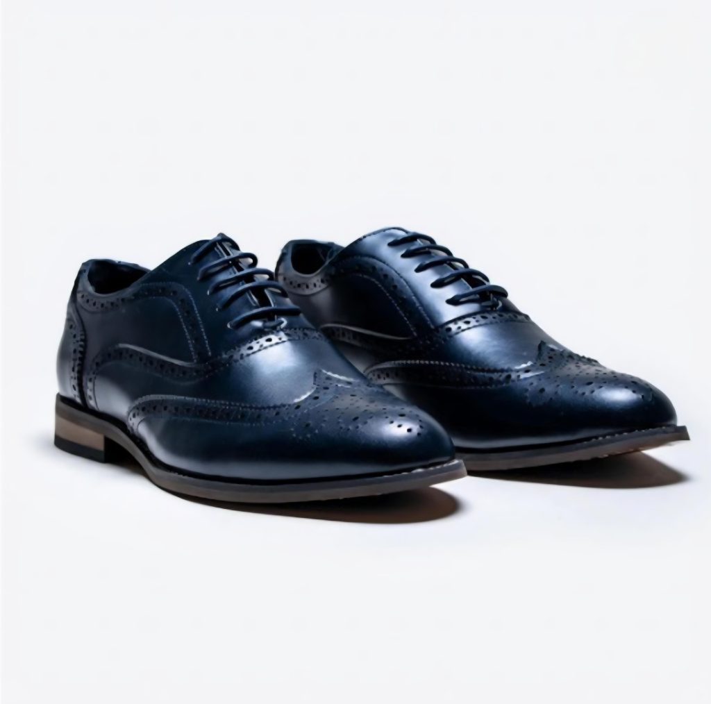 HOUSE OF CAVANI CLARK NAVY BROGUE SHOE