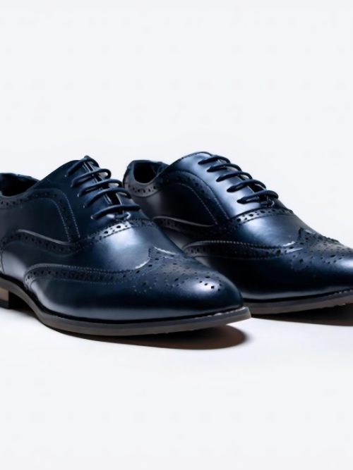 HOUSE OF CAVANI CLARK NAVY BROGUE SHOE