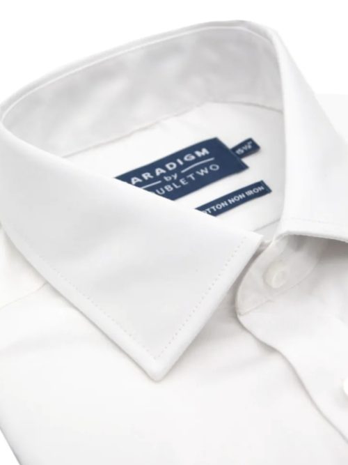 Double Two White Non-Iron Double Cuff Shirt
