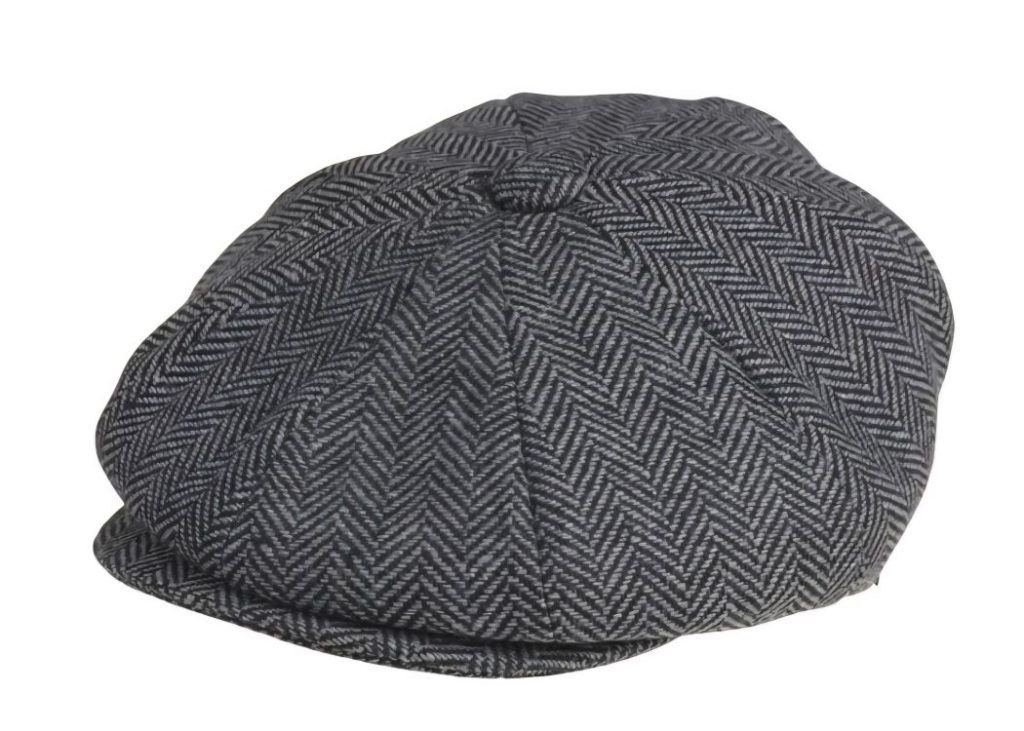 Peaky Blinders Grey Herringbone Wool Cap