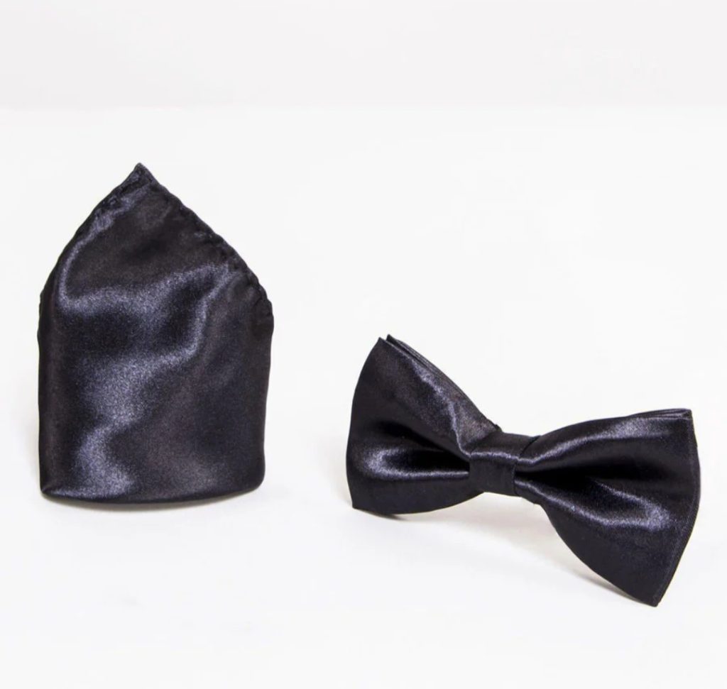 Marc Darcy Satin Bow Tie Set in Various Colours