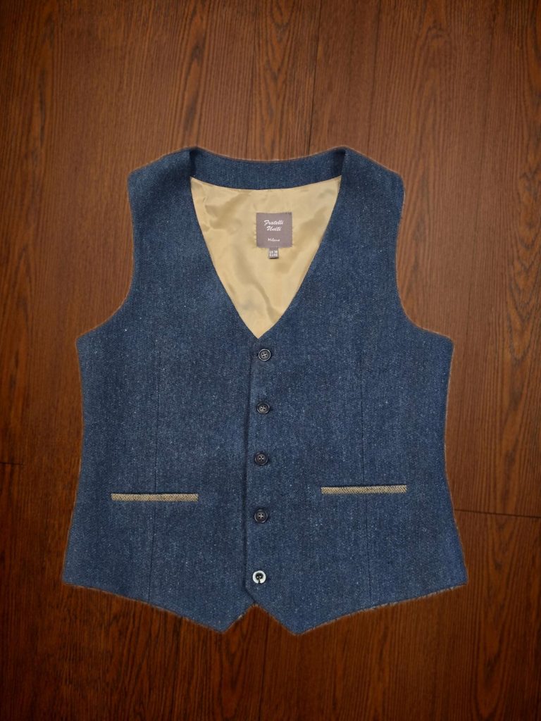 Guide London Blue Tweed Waistcoat