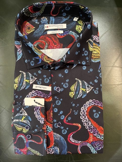 Giordano Maggiore Deep Sea Print LS Shirt