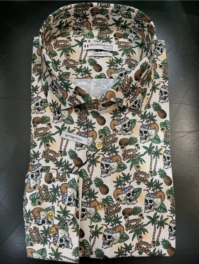 Giordano Maggiore Pineapple Skulls Print LS Shirt