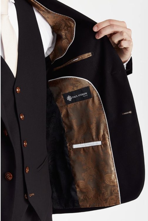 Paul Andrew Mayfair Black Textured Suit or separates - Image 2