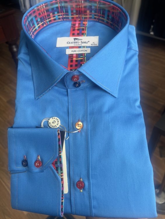 Claudio Lugli Aqua Check Insert LS Shirt