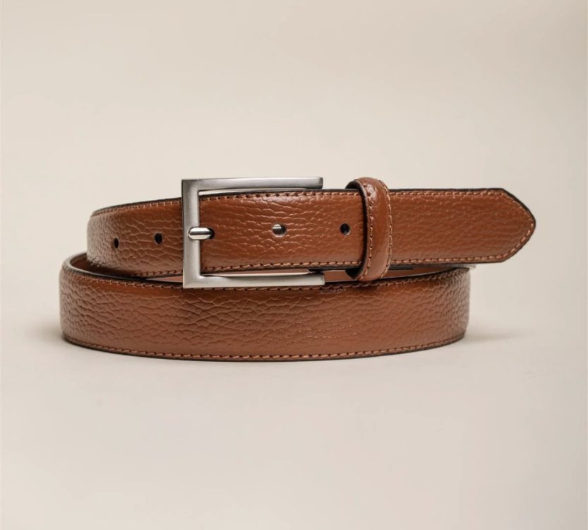 House of Cavani Textured Leather Belt